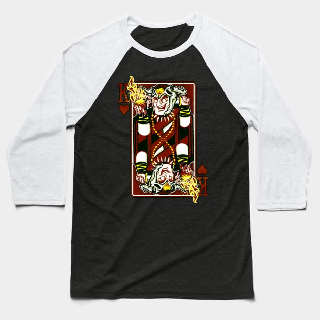 King Of Hearts Baseball T-Shirt by poopsmoothie
